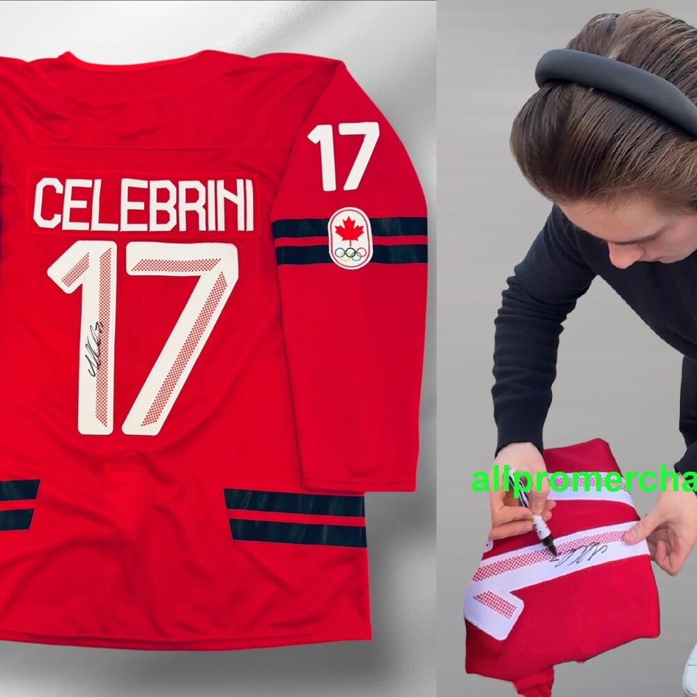 MACKLIN CELEBRINI SIGNED / AUTOGRAPHED TEAM CANADA JERSEY + COA BRAND NEW!!